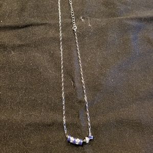 Lia Sophia blue crystal necklace